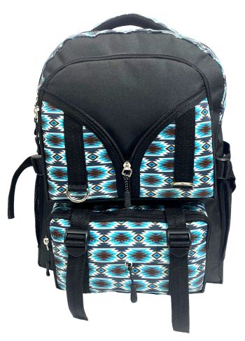 Showman Gray Blue Aztec Tactical Backpack #2